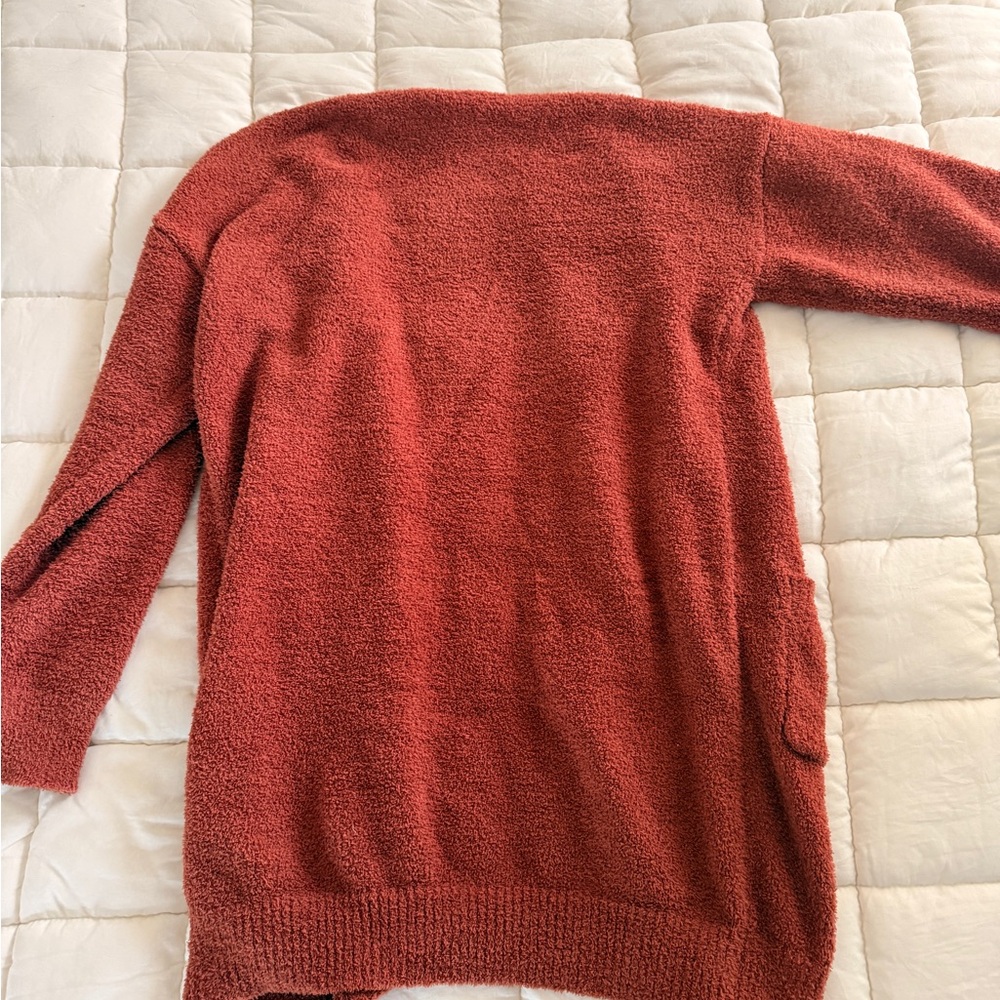 Entro Rust Open-Front Cardigan - Picture 2 of 3
